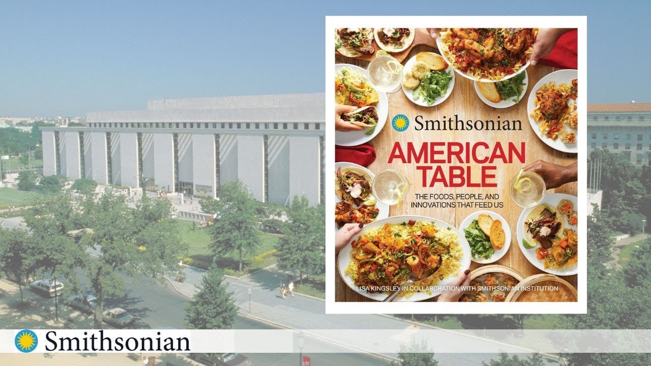 The cover of American Table in front of the Smithsonian Building