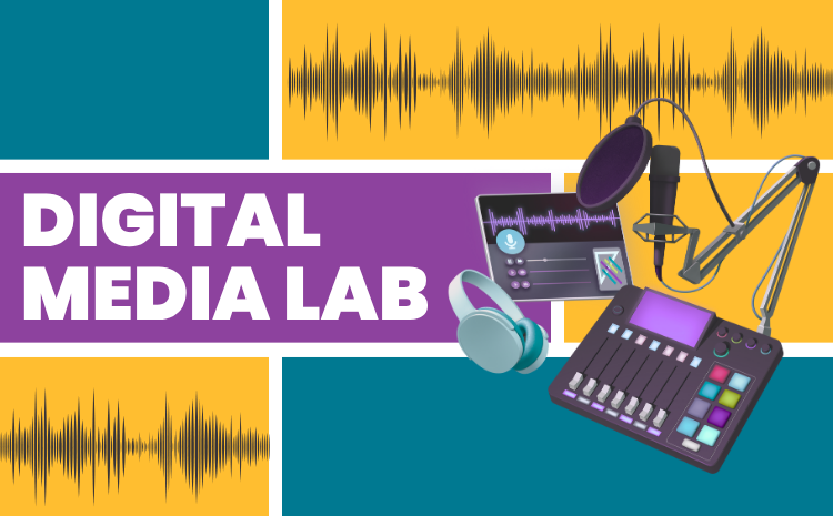 Digital Media Lab beside a Digital Audio Workstation