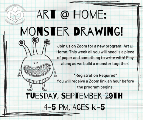 Art @ Home:  Monster Drawing