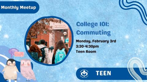 Students walking to university to left of verbiage 