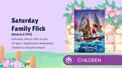 Moana 2 film poster to right of verbiage 