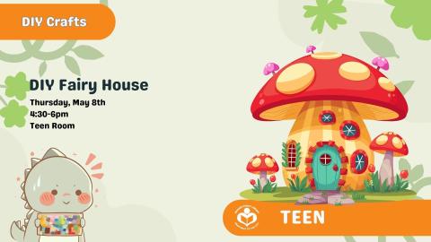 Mushroom house to right of verbiage 