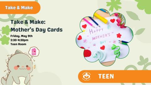 Mother's day card to right of verbiage 