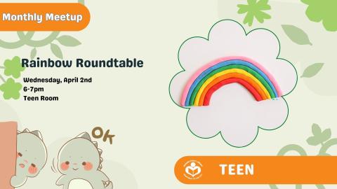 Rainbow to right of verbiage 