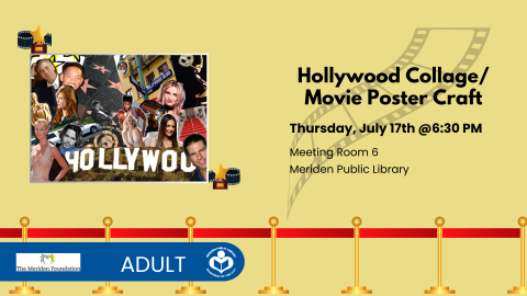 Hollywood collage to left of verbiage 