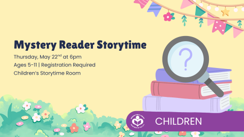 Magnifying glass and books to right of verbiage 