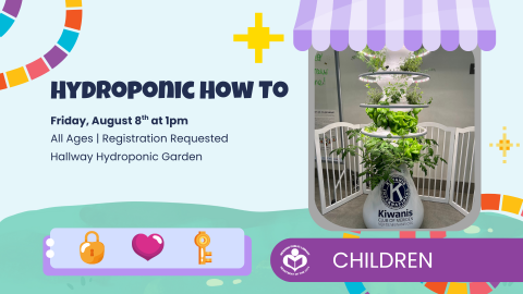 Hydroponic garden to right of verbiage 