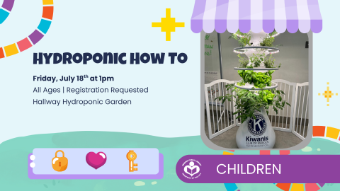 Hydroponic garden to right of verbiage 