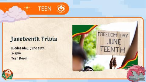 Freedom Day Juneteenth sign to right of verbiage 