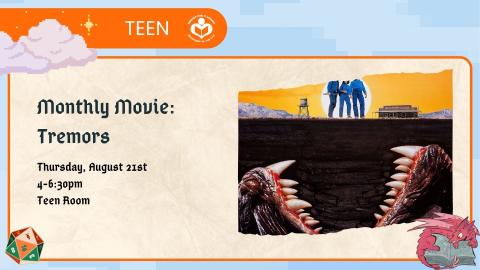 Tremors film poster to right of verbiage 