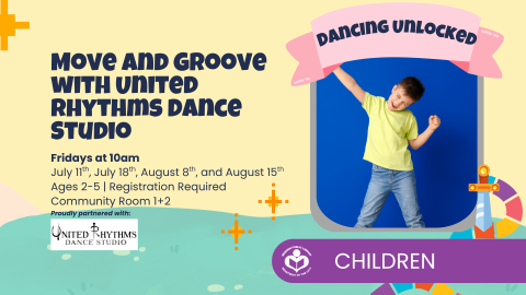 Dancing kid to right of verbiage 