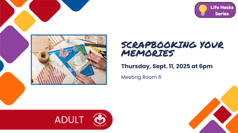 Scrapbook to the left of verbiage