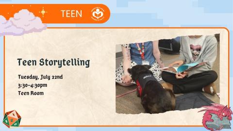 Molly therapy dog to right of verbiage