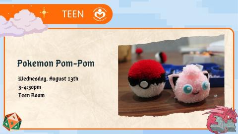 Pom-pom Pokemon to right of verbiage 