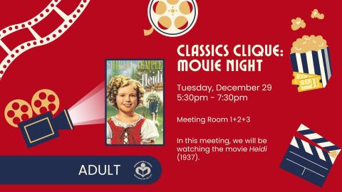 Heidi film poster to left of verbiage 