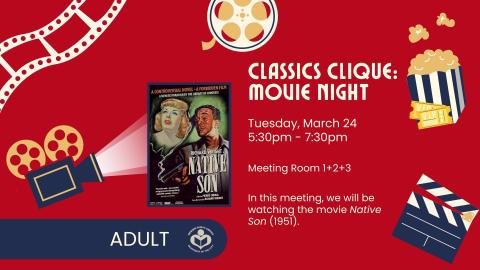 Native Son film poster to left of verbiage 