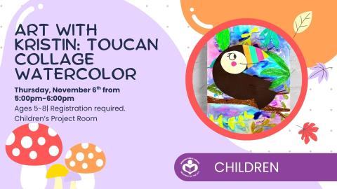 Toucan art to right of verbiage 