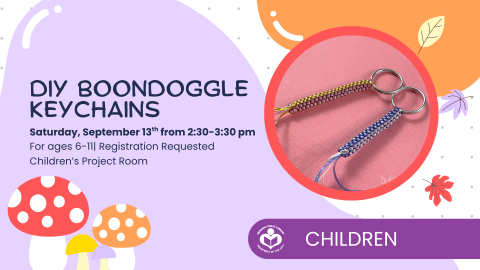 DIY Boondoggle Keychains to right of verbiage 