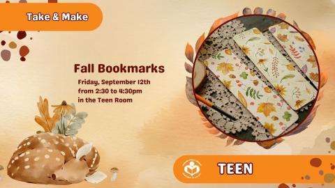 Fall bookmarks to right of verbiage 