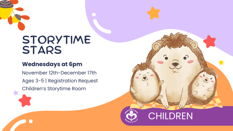 Hedgehog family to right of verbiage 