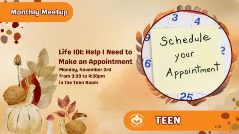 post-it note with schedule an appointment written on it to right of verbiage