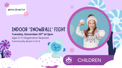 Snowball fighter to right of verbiage 