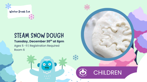 DIY snow dough to right of verbiage 