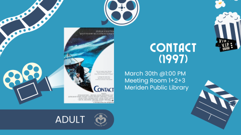 Contact film poster to left of verbiage 