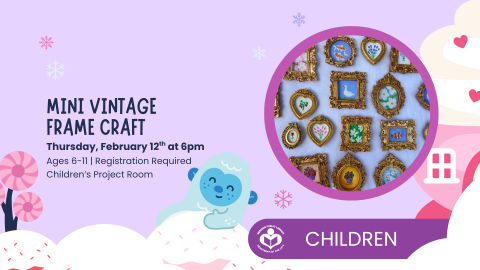 gold frames holding pictures to right of verbiage