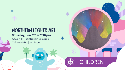 colorful aurora borealis behind mountain to right of verbiage