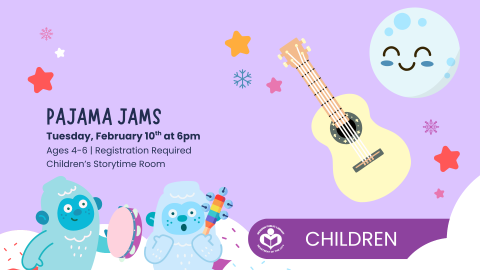 moon smiling at guitar to right of verbiage