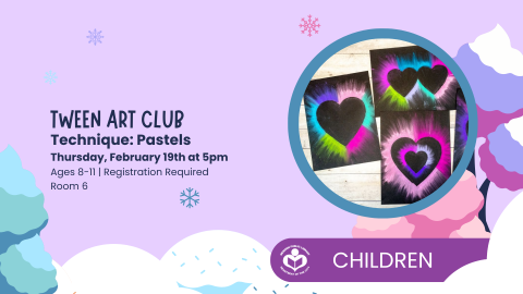 Pastel paintings to right of verbiage 