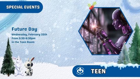 robot touching screen to right of verbiage