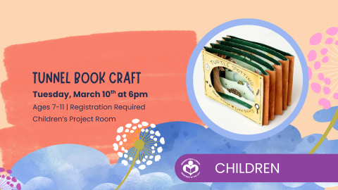 stack of books with hole in the middle to right of verbiage