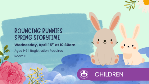 Two bunnies to right of verbiage 