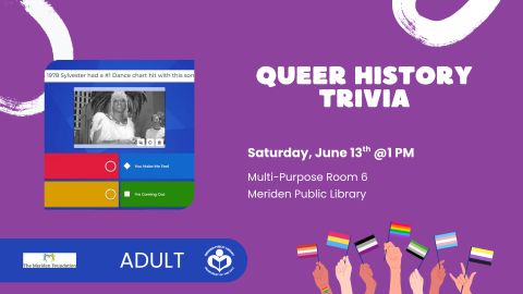 Gay trivia to left of verbiage 