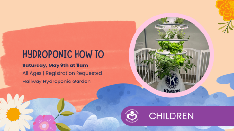 Hydroponic garden to right of verbiage 