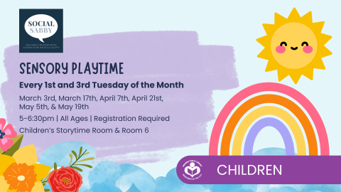 Rainbow and sun to right of verbiage 