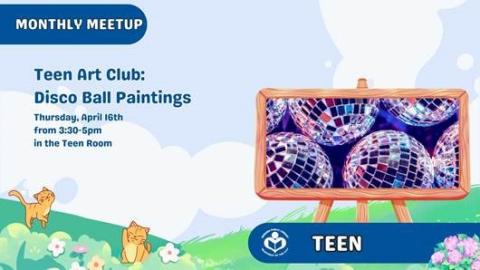 sparkling disco balls to right of verbiage