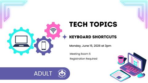 Gears and a laptop to left of verbiage with psychedelic colors