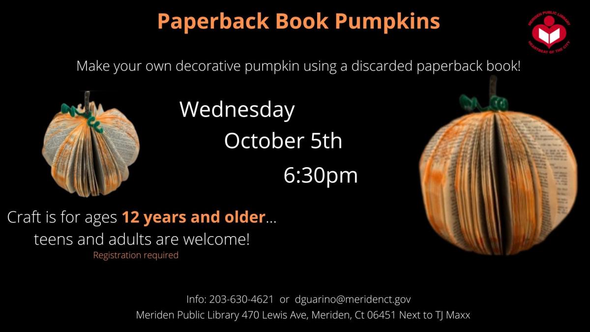 Paperback Book Pumpkins