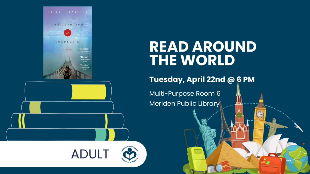 The Devotion of Suspect X novel cover to left of verbiage 