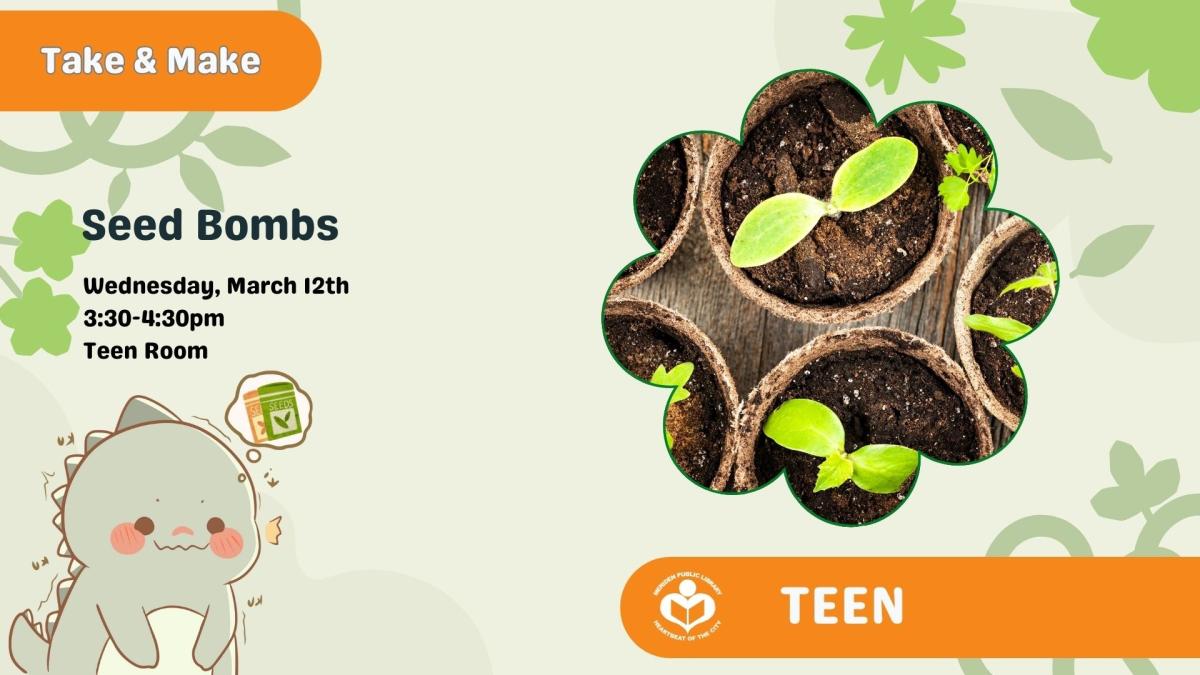 Seed bombs to right of verbiage 