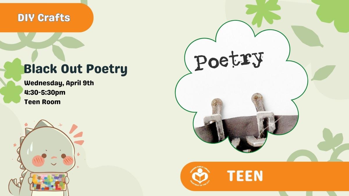 Poetry typed out from typewriter to right of verbiage 