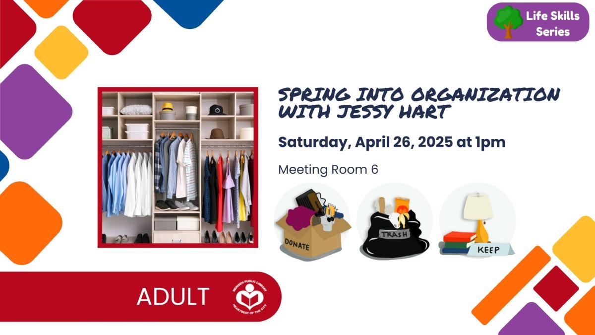 Organized closet to left of verbiage 