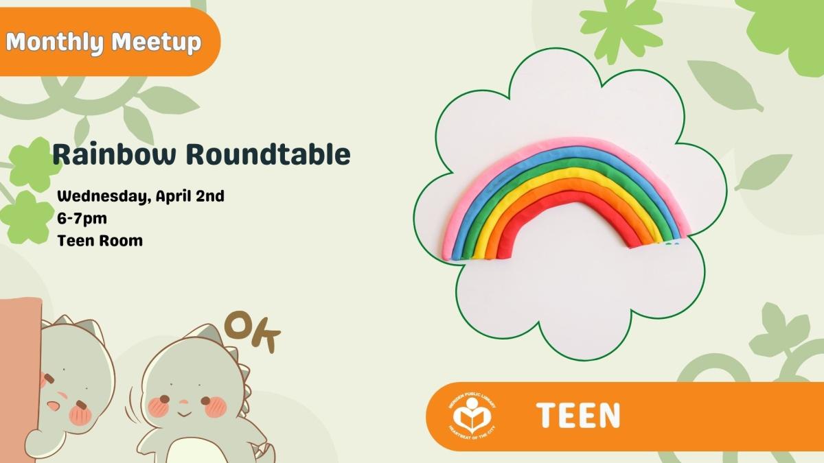 Rainbow to right of verbiage 