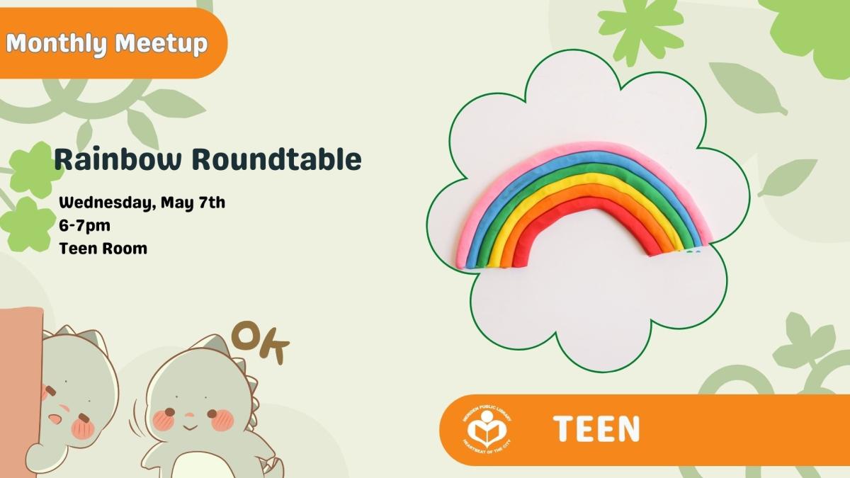 Rainbow to right of verbiage 