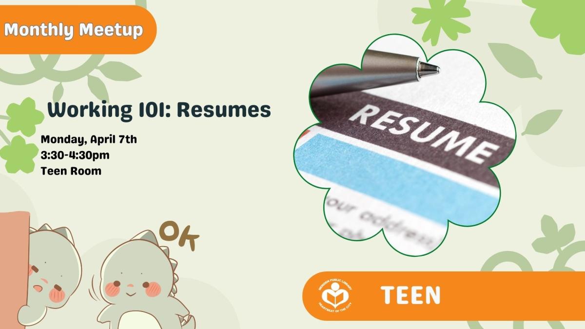 Resume to right of verbiage 