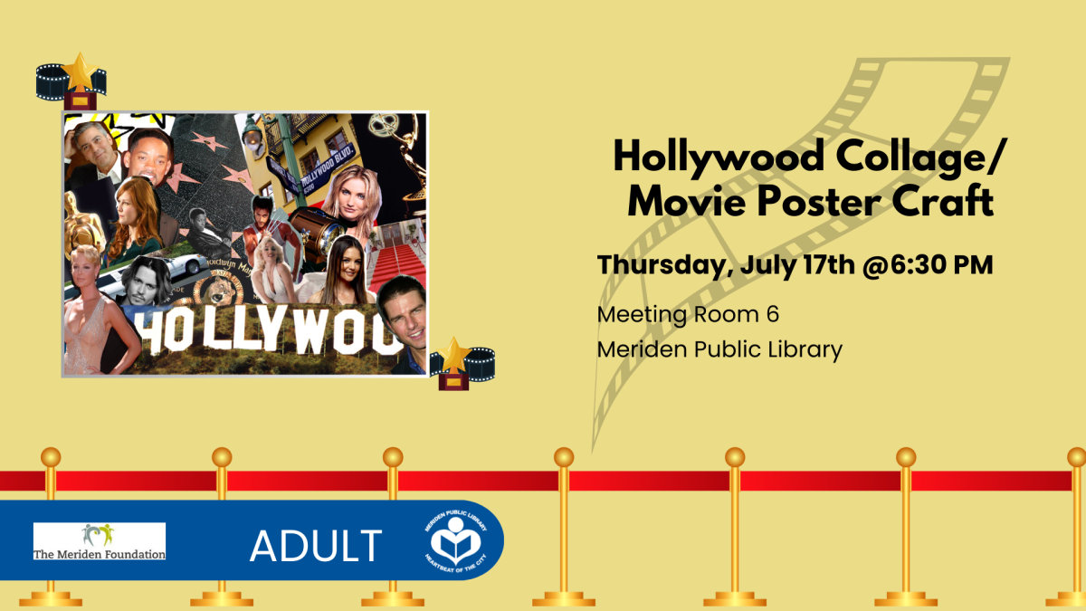 Hollywood collage to left of verbiage 