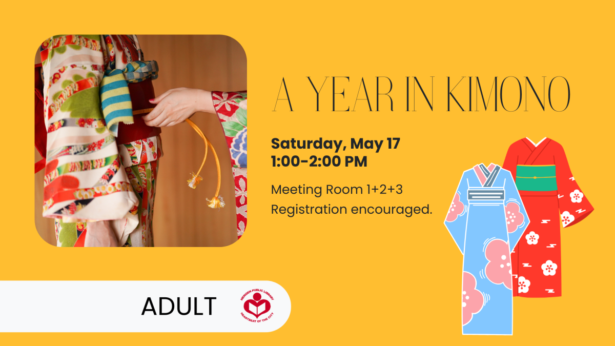 A kimono to right of verbiage 